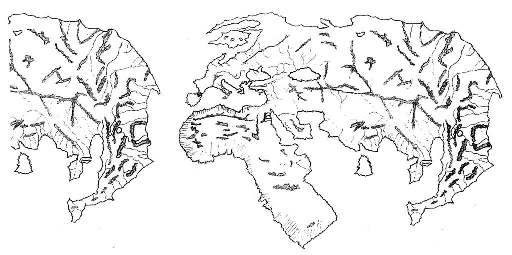 エンリクス・マルテクスの世界地図（1489頃）の模写