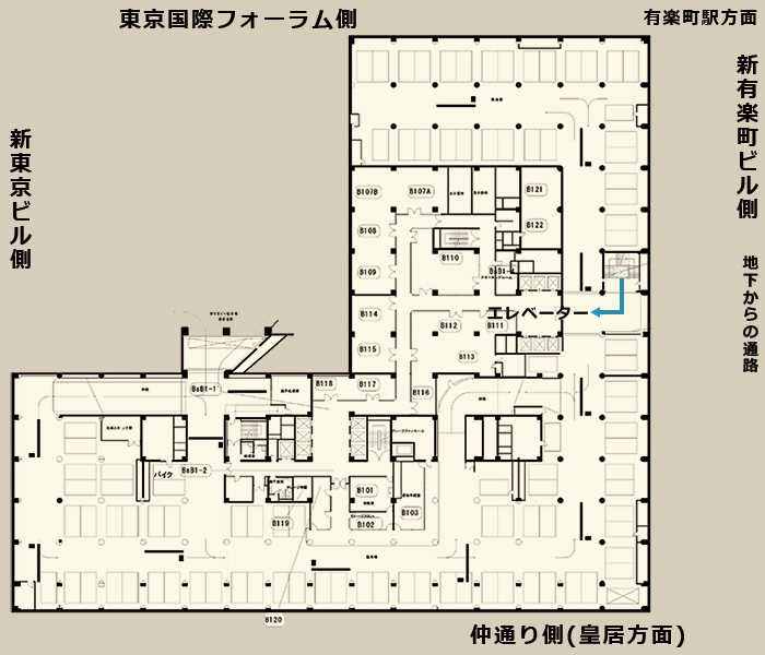 新国際ビル地下フロアマップ